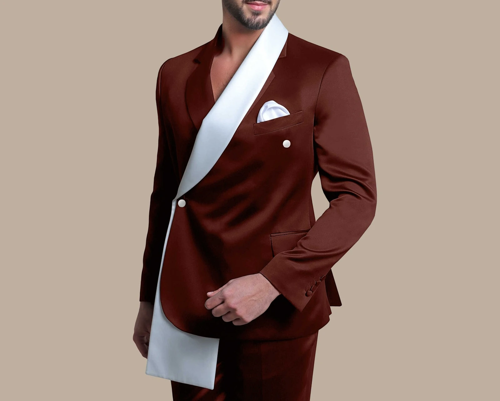 

Мужские костюмы Slim Fit, комплект из 2 предметов, формальный свадебный деловой повседневный наряд с лацканами