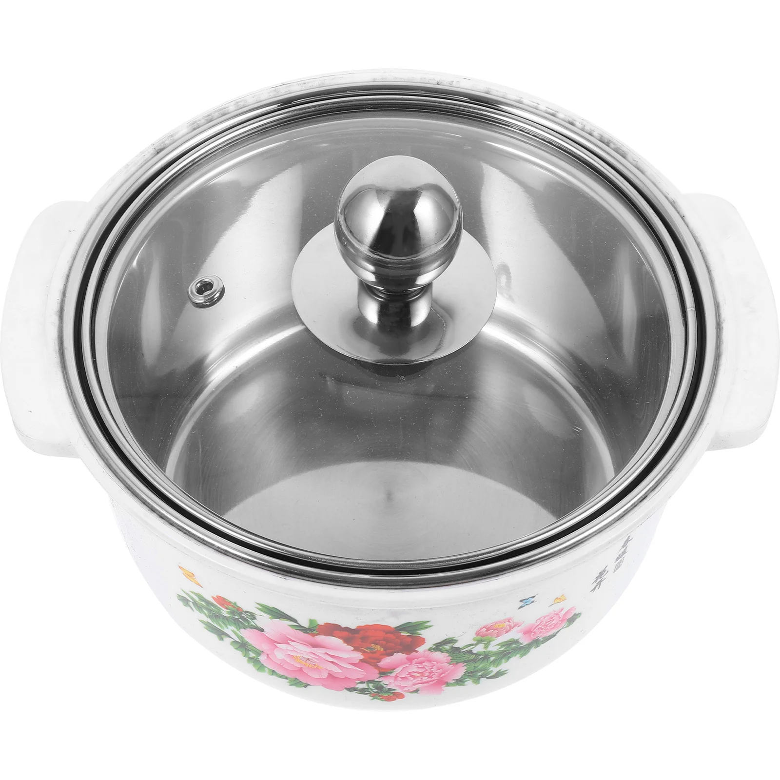 

1 set Small Stainless Steel Heat-Resistant Sleeve Anti-Scald Soup For Hot Pot Cooking Stove Pot Kitchen