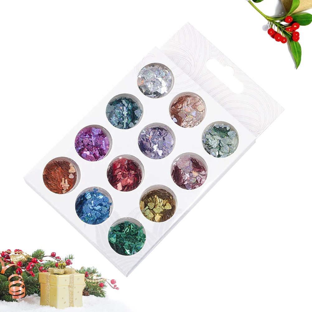 

Glitter Sequins Heart Shape Manicure Decor Cross Paillette Nail Stickers Shining PET Material Lightweight Durable Creative Nail