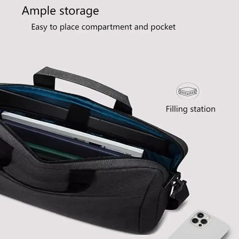 Laptop Bag Messenger Shoulder Bag for Laptop or Tablet Sleek Durable Water-Repellent Fabric