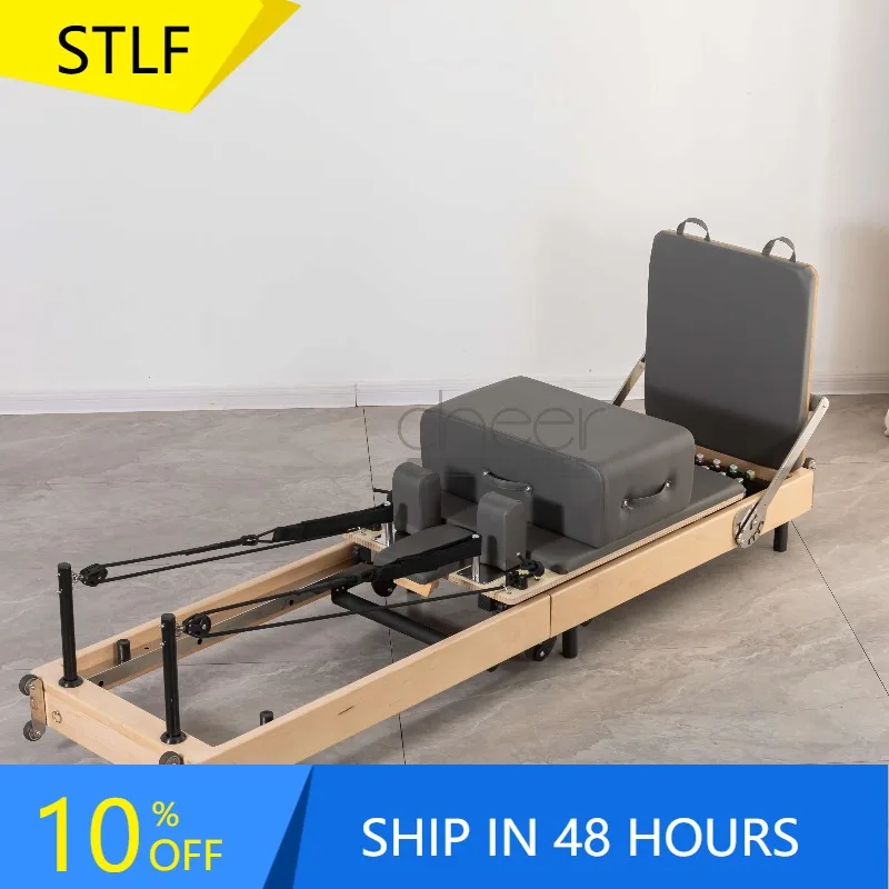 

YTYIN 2024 Factory Price Yoga Training Pilates Machines Foldable Wood Pilates Reformer