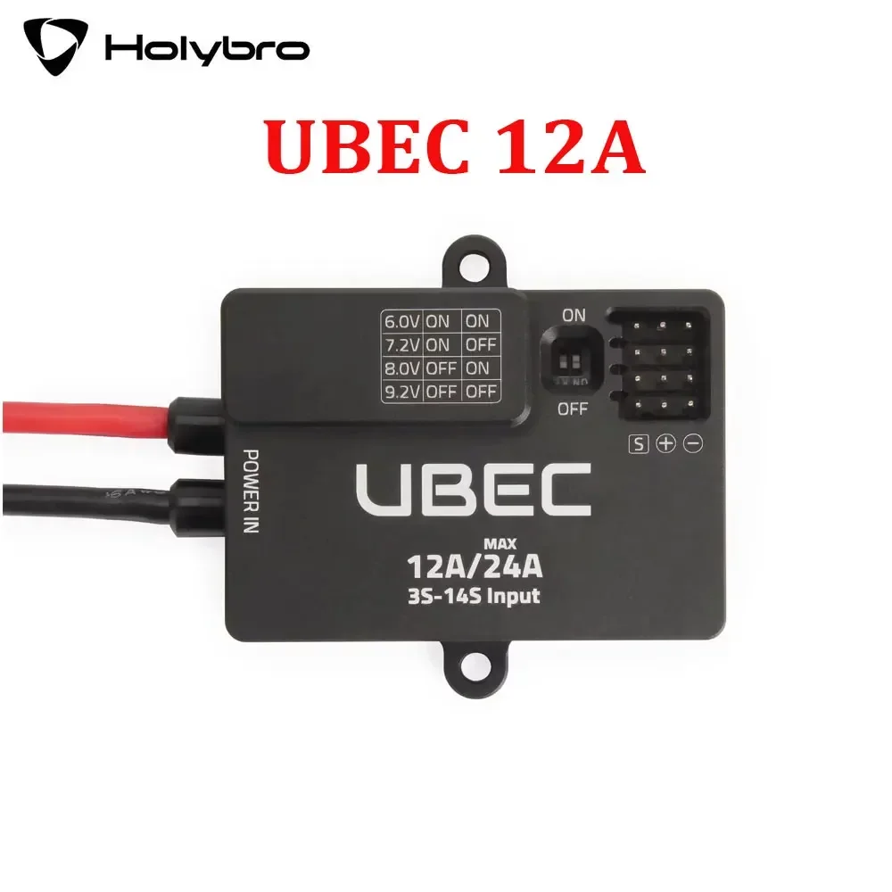 HolyBro UBEC 12A (3-14S) XT30 High Efficiency DC-DC Regulator Chip 4-channel Parallel Header Pin Outputs for servos