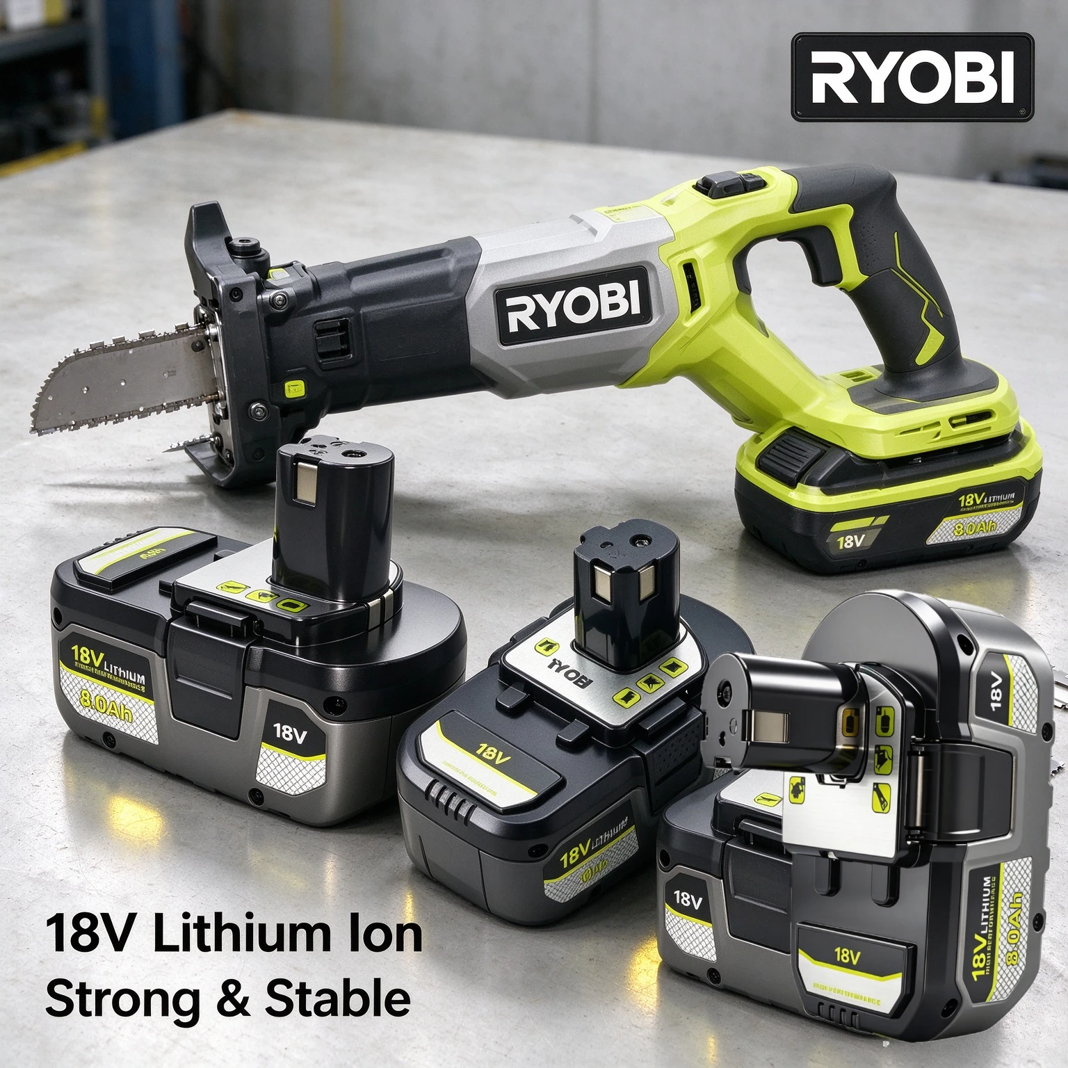 RYOBI One+ 18V 4.0Ah 5.0Ah 6.0Ah Rechargeable Battery P108 RB18L60 RB18L80 Strong Load Capacity Power Battery For Tile Cutter
