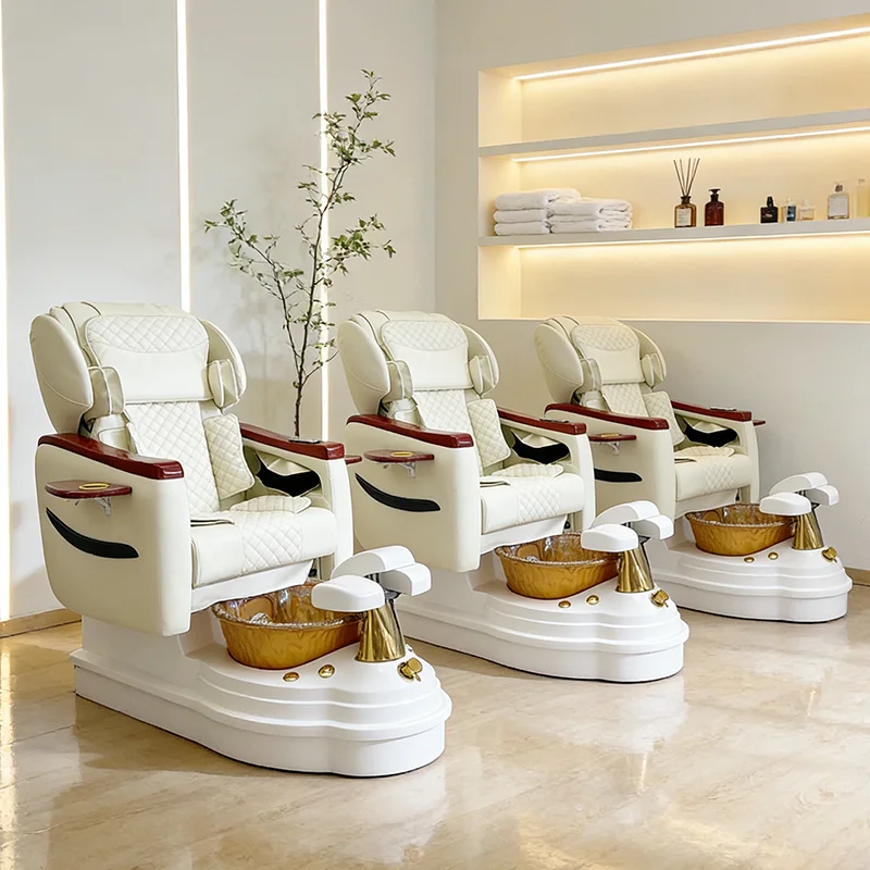 eh-Luxury Multifunction Care Manicure Chair Modern Electric Reclining Human Touch Massage Pedicure Spa Chair for Nail Salon@