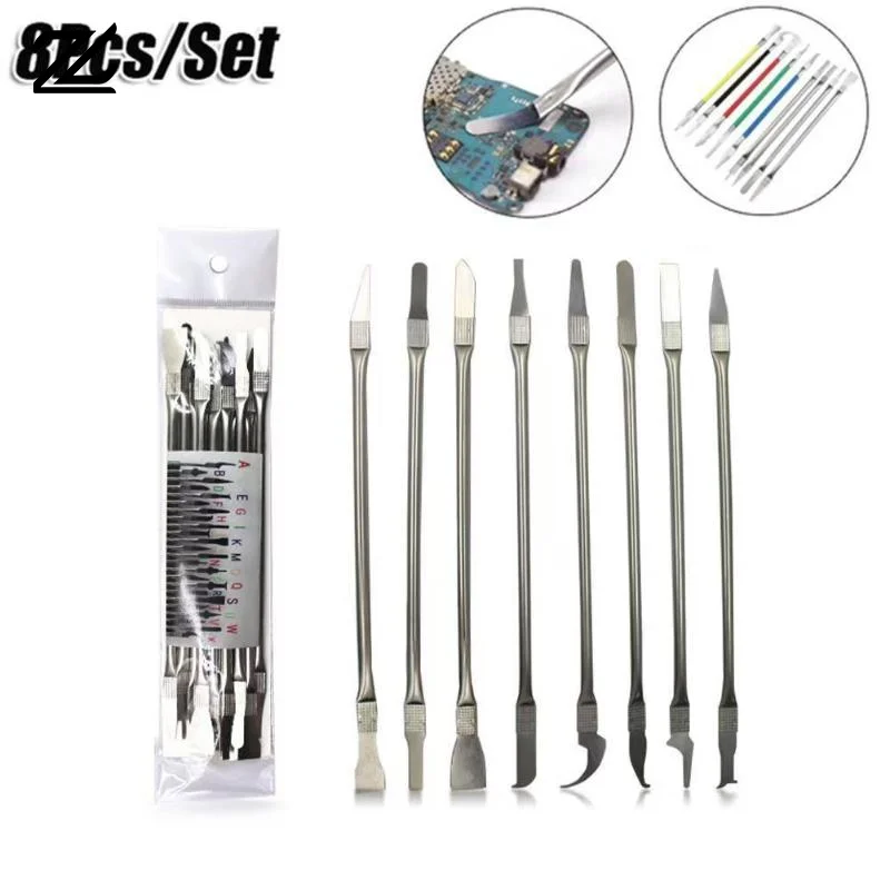 

8pcs CPU IC Glue Remover Phone Repair Tool Chip Repair Thin Blades Pry Opening Repair Hand Tools For Mobile Phone Computer