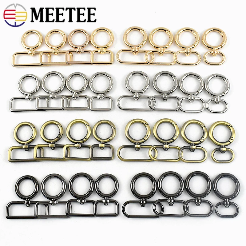 

5/10Pcs 12-38mm Metal Belt Buckles Bag Swivel Lobster Clasp O Rings Trigger Snap Hook Dog Collar Keychain Carabiner Accessories