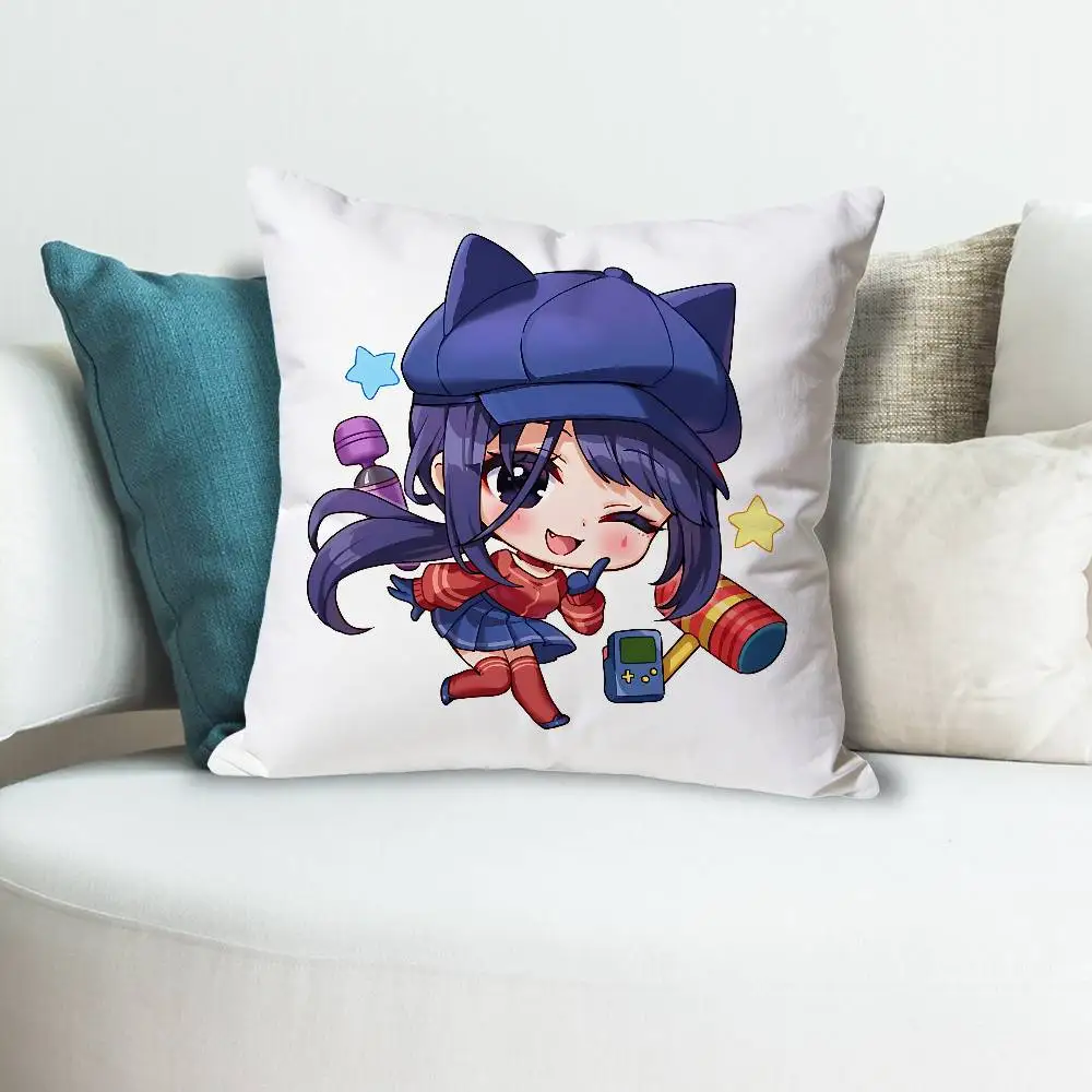 M-Misides Game Mita Polyester Printed Pillow Cover Square 30 40 45 50 60 65 cm Soft for Sofa Bed Car Home Decor