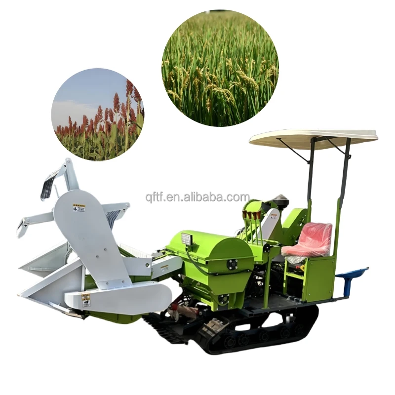 Professional  Hydraulic Lifting Gear Drive Rice Wheat Corn Soybean Bean Peanut Combine Harvester Machine 1000mm Working