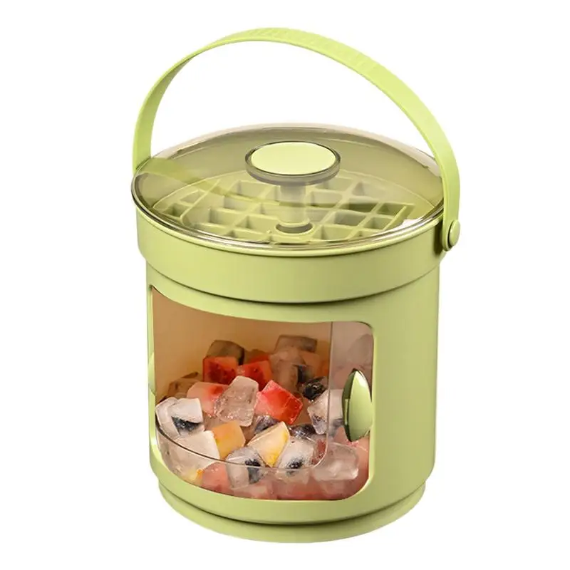 

Ice Tray With Lid And Bin Ice Molds & Trays 36-Grids Rotating Press-Type Large Capacity Storage Bucket With Spill-Resistant