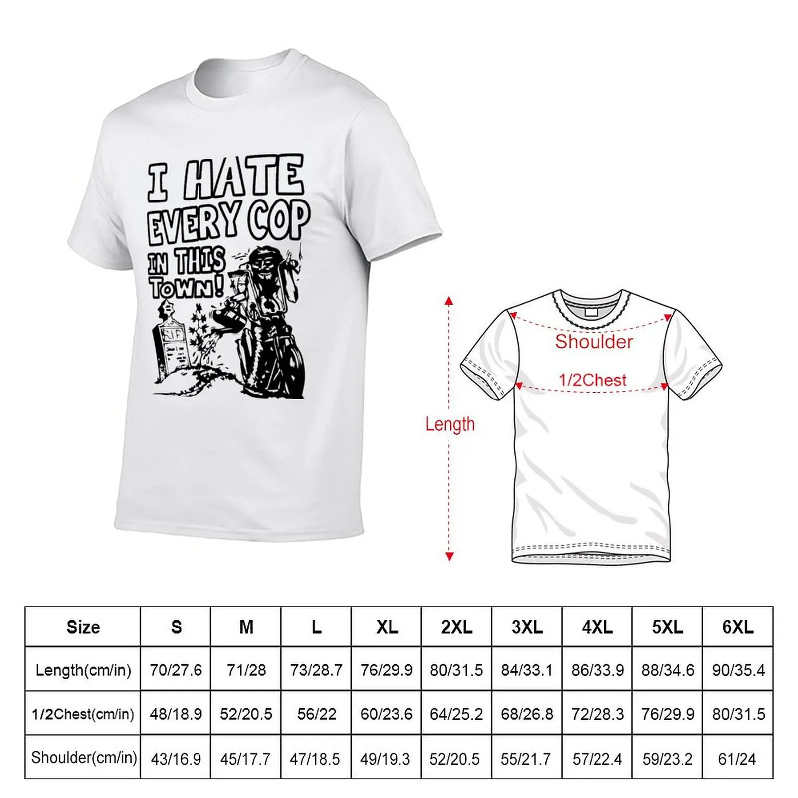 قمصان Hate Town تي شيرت This Cotton Every I مضحك للرجال تي شيرت قطني 100% Cop In #5