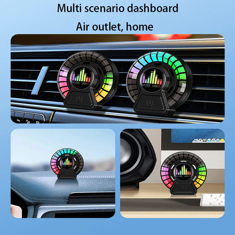 Car Household Use Music Rhythm Atmosphere Lamp LED Light RGB Sound Control Control Colorful DJ Sound Pickup Lamps Accessory