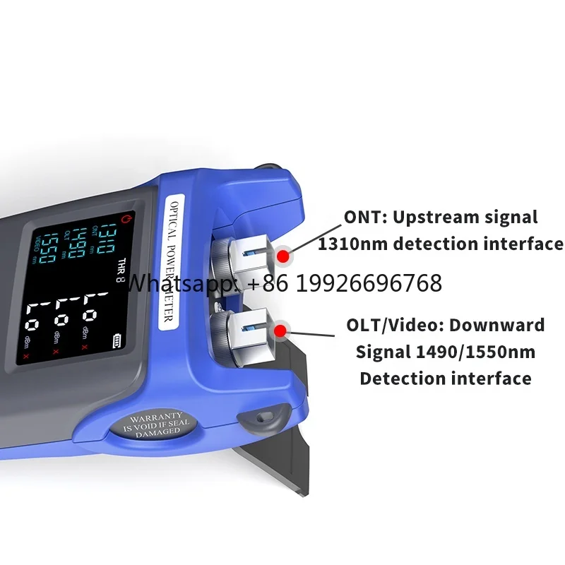 P1 Optical Power Meter Fiber FTTH OPM Multi-Inteace Light Failure Tester with POE Network 850-1625nm SC/FC/ST