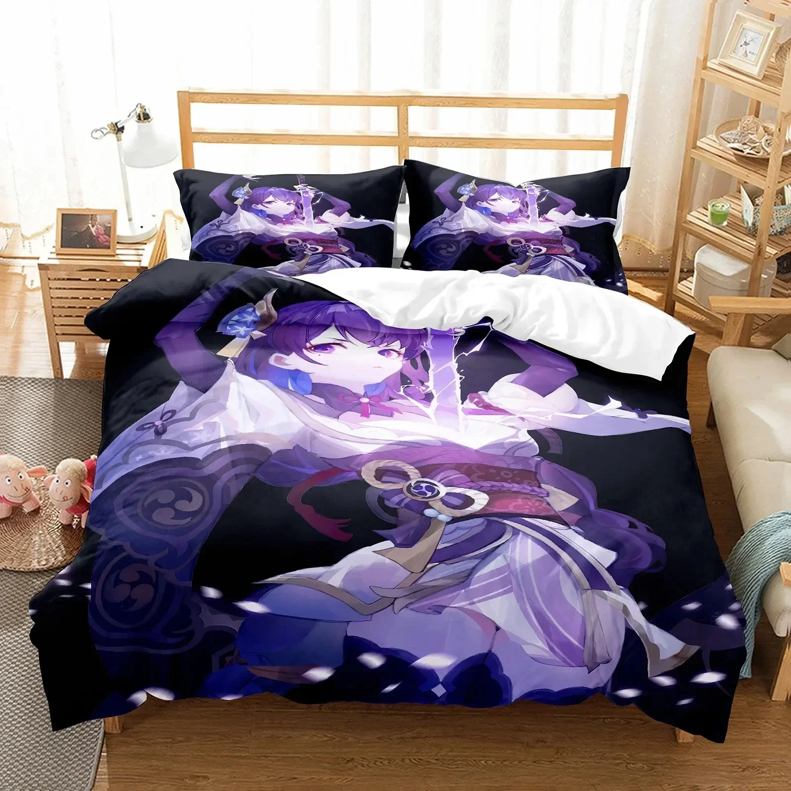 

3D Print Genshin Impact Anime Arataki Ltto Comfortable Duvet Quilt Cover Pillowcase Bedding Set Bedroom Decoration Home Textile