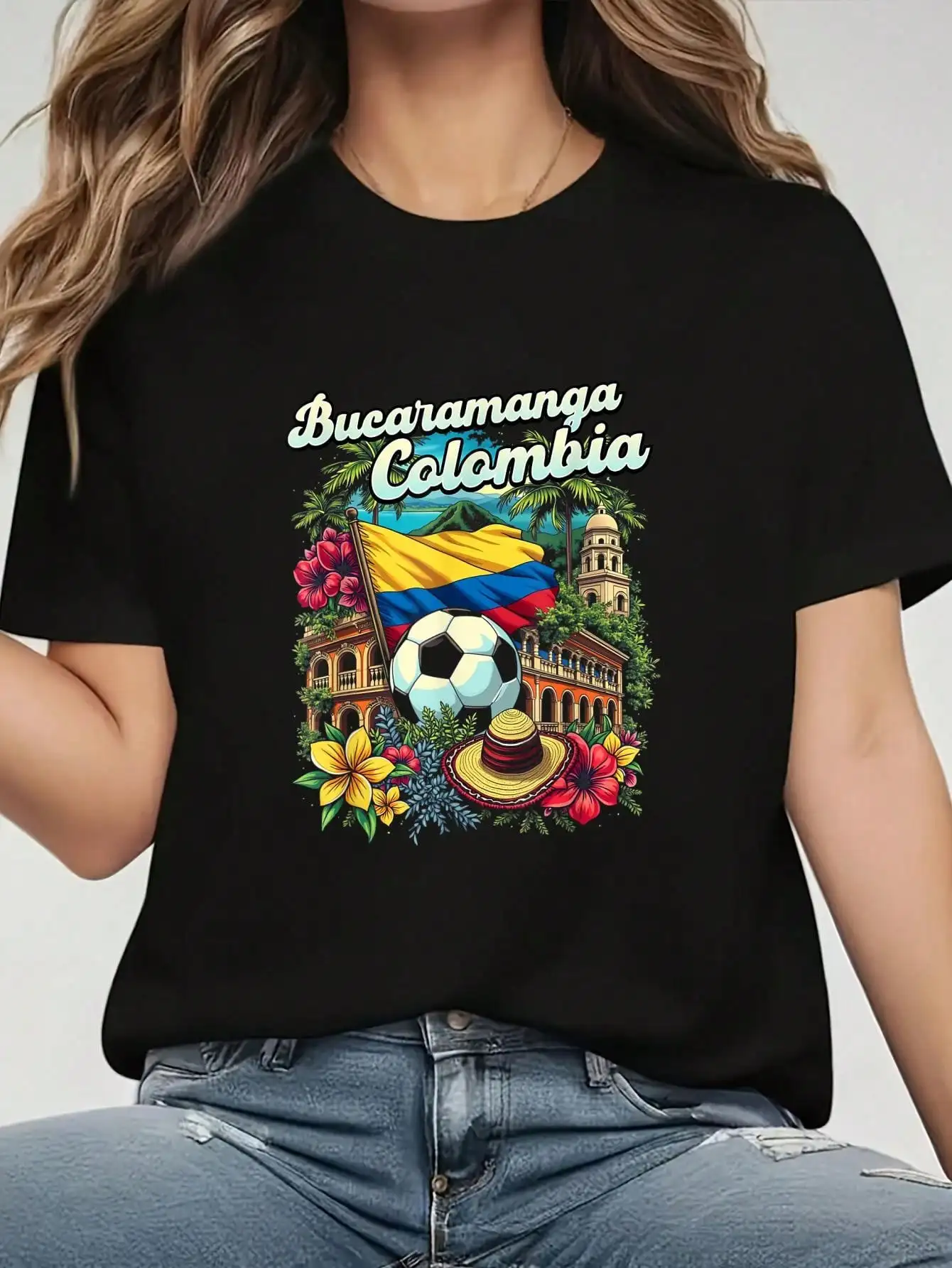 Bucaramanga Vacation Colombia Travel Colombian Trip T-Shirt - Graphic Tees Festival Outfits For Women, Tops For Summer, Top De Mujer Women Summer Clothes
