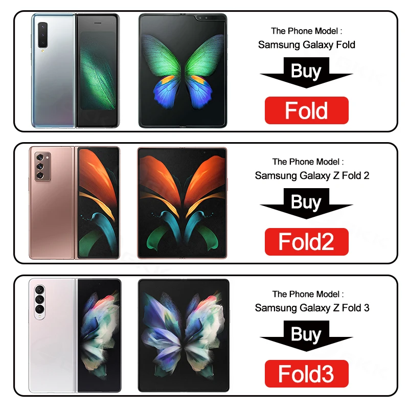 Caixa de plástico com moldura magnética para Samsung, suporte incluído, capa dura, Galaxy Z Fold 2, 3, 4, 5, 5G, novo