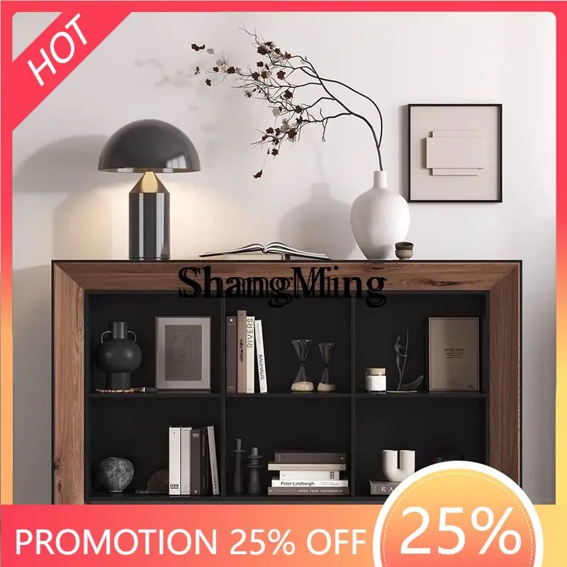 

FG solid wood dining side cabinet retro and old storage cabinet living room decoration entrance fireplace cabinet