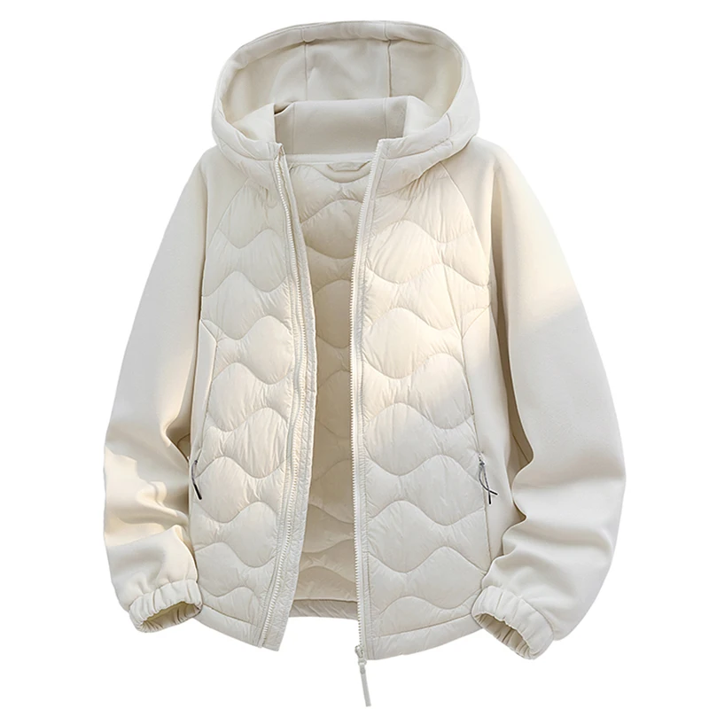 الرجال الأبيض بطة أسفل سترة دافئة مقنعين خفيفة الوزن للغاية Packable معطف الشتاء المياه والرياح مقاومة تنفس أسفل سترة #1