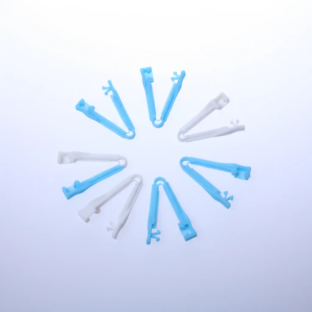 Medical Gynaecology Individual Pack Disposable Disinfection Type Two Pin Sterilized Umbilical Cord Clamp for Childbirth Delivery