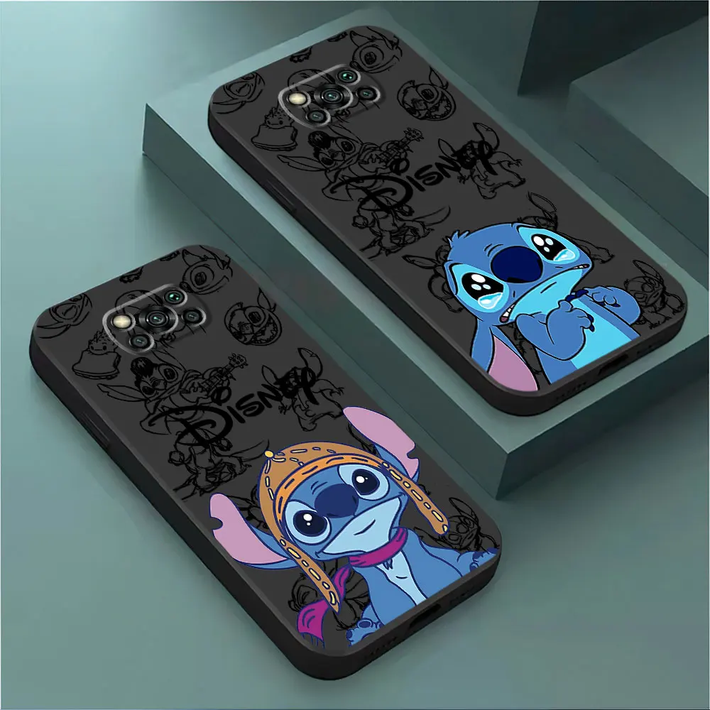 Silicone Case for Xiaomi Poco X4 GT X3 NFC M4 Pro C40 F5 C55 C51 F1 M5 X4 Pro 5G M3 M5s F3 Back Stitch The Baby Disney Cover