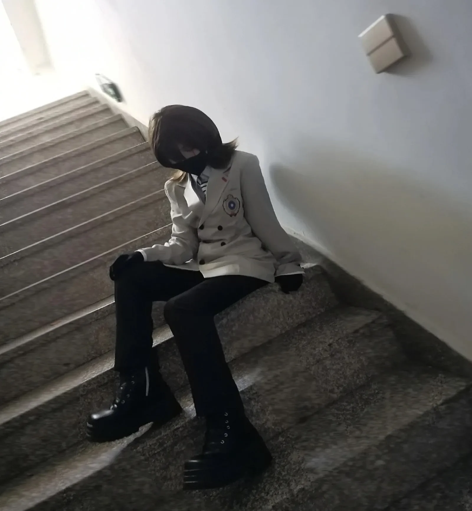 Gioco Anime Goro Akechi Costume Cosplay Uniforme scolastica Abiti Halloween Party Giochi di ruolo Abbigliamento Set completo per donna Uomo