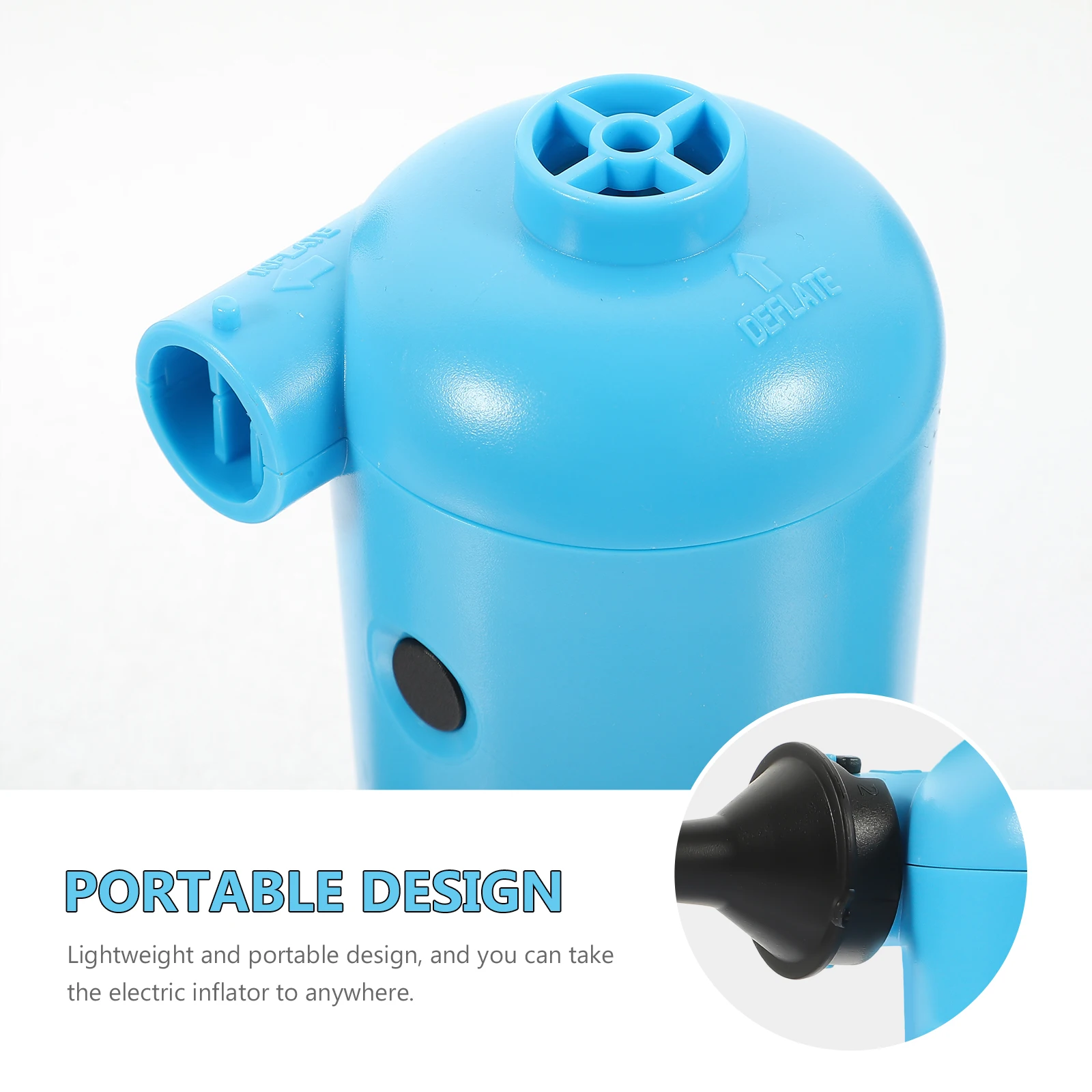 

1 set Fast Multifunction Electric Air Pump Portable High Airflow Inflator for Inflatables Mattress Pool Toys Camping for Storage