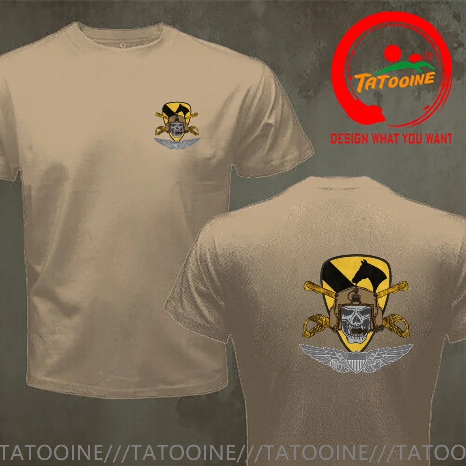 Funny Design US Army Airborne 1st CAV DIV Air Mobile V2  Shirt Men Fashion Trendy Casual Clothing Stylish Tops Tee Shirt Leisure