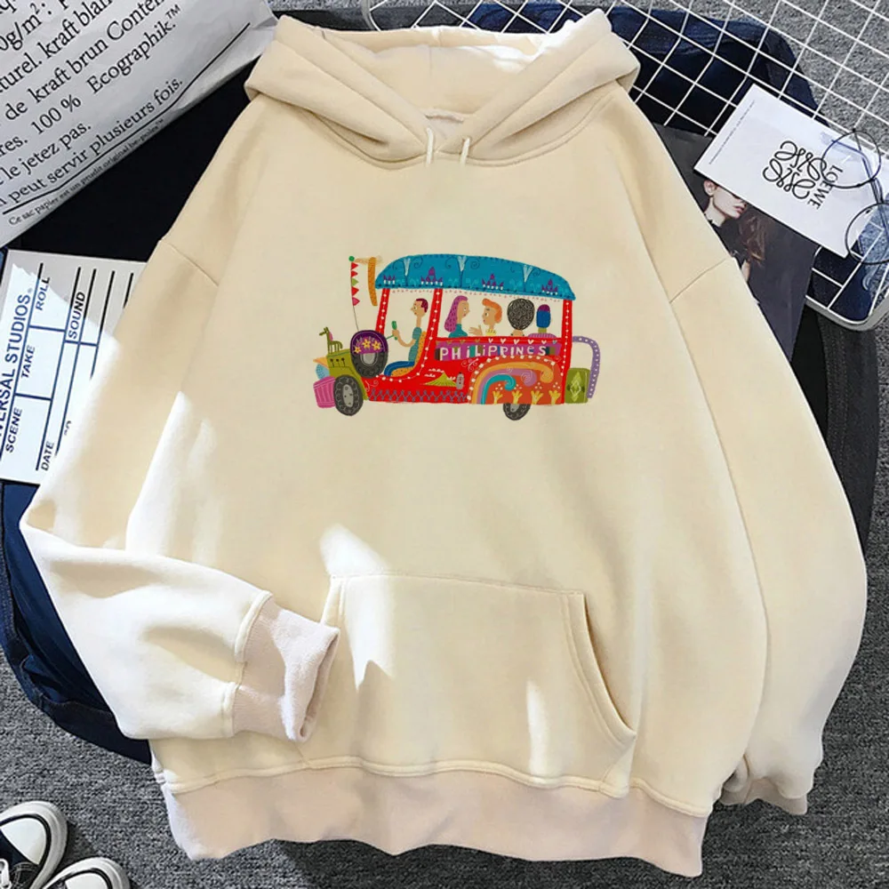 

Filipinas hoodie elegant patterned soft fabric kawaii graphic printed design female hoddie pullover soft fabric manga