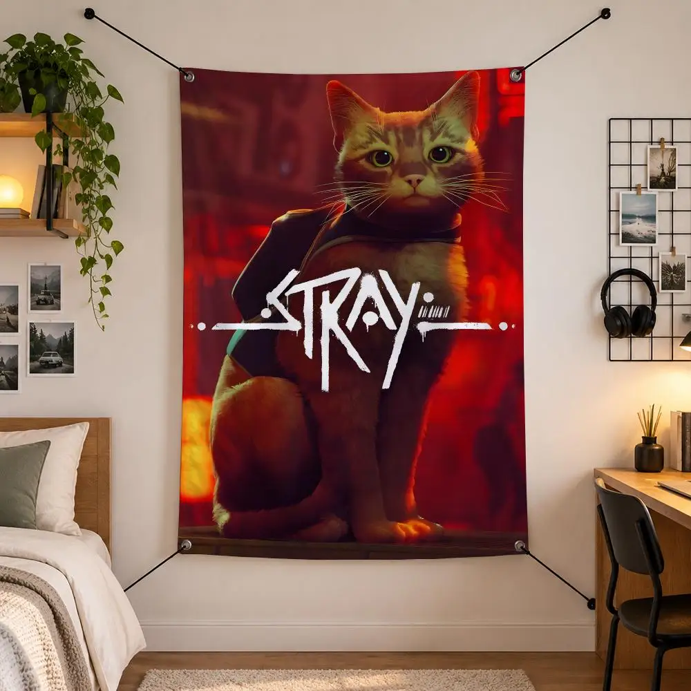 Game S-Stray Flags Vertical Wall Hanging for Bedroom Dorm Living Room Party Garage Camping