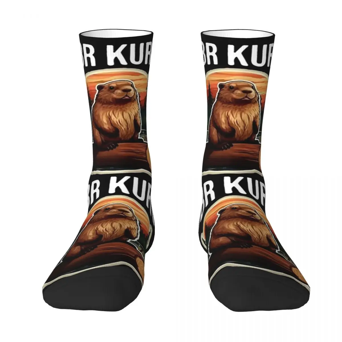 Harajuku Bober Kurwa Bobr Football Socks Beaver Polish Polyester Long Socks for Women Men Breathable