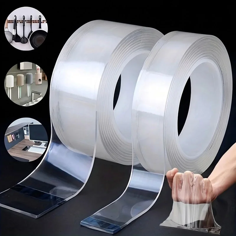 15-30mm Nano Double-Sided Tape Strong Adhesive Transparent Doble Side 3m Strips Waterproof Glue For Home House Strip Heavy Duty
