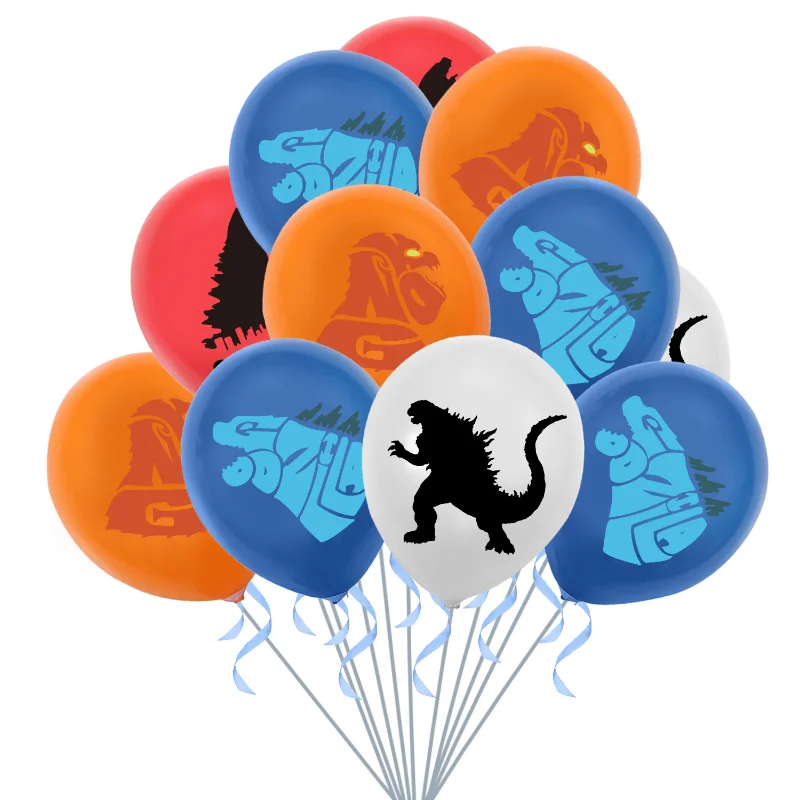 20 pçs godzilla vs king kong monstro balões tema crianças aniversário banner fontes de festa decoração balão conjunto crianças xms presente