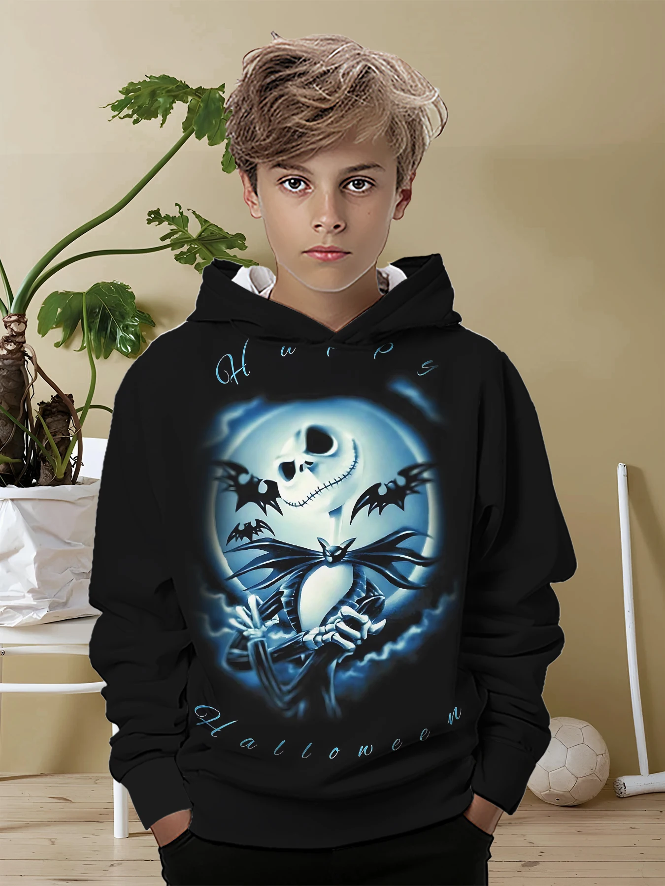 Disney Jack Skellington 3D Print All Seasons Children Casual Sweatshirt Cool Pullover Tops Unisex Clothes Boy Girl Hoodies