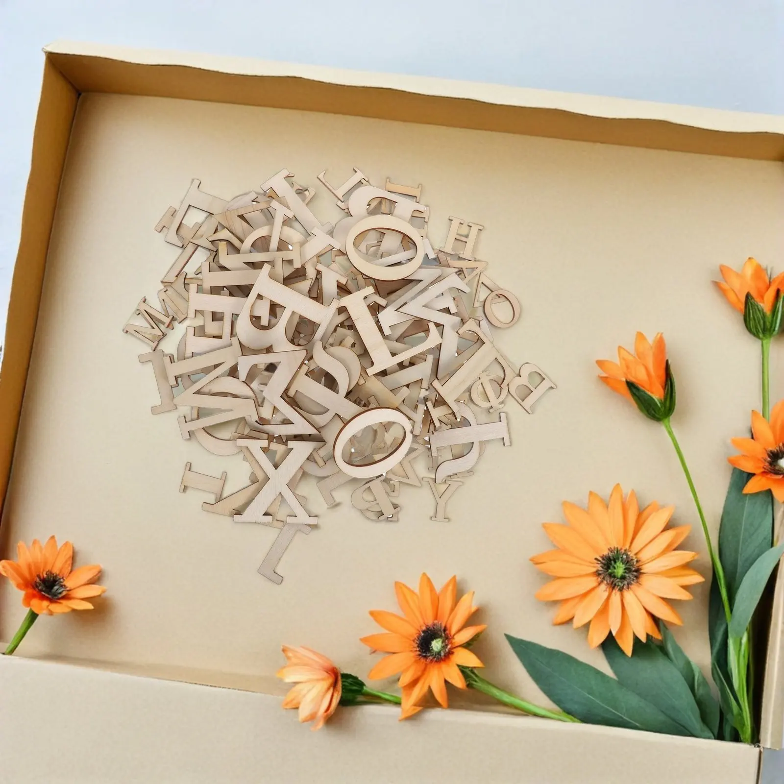 

96 шт. деревянных букв греческого алфавита с гладкой поверхностью, необработанные деревянные элементы для детских поделок, проектов DIY, декора стен