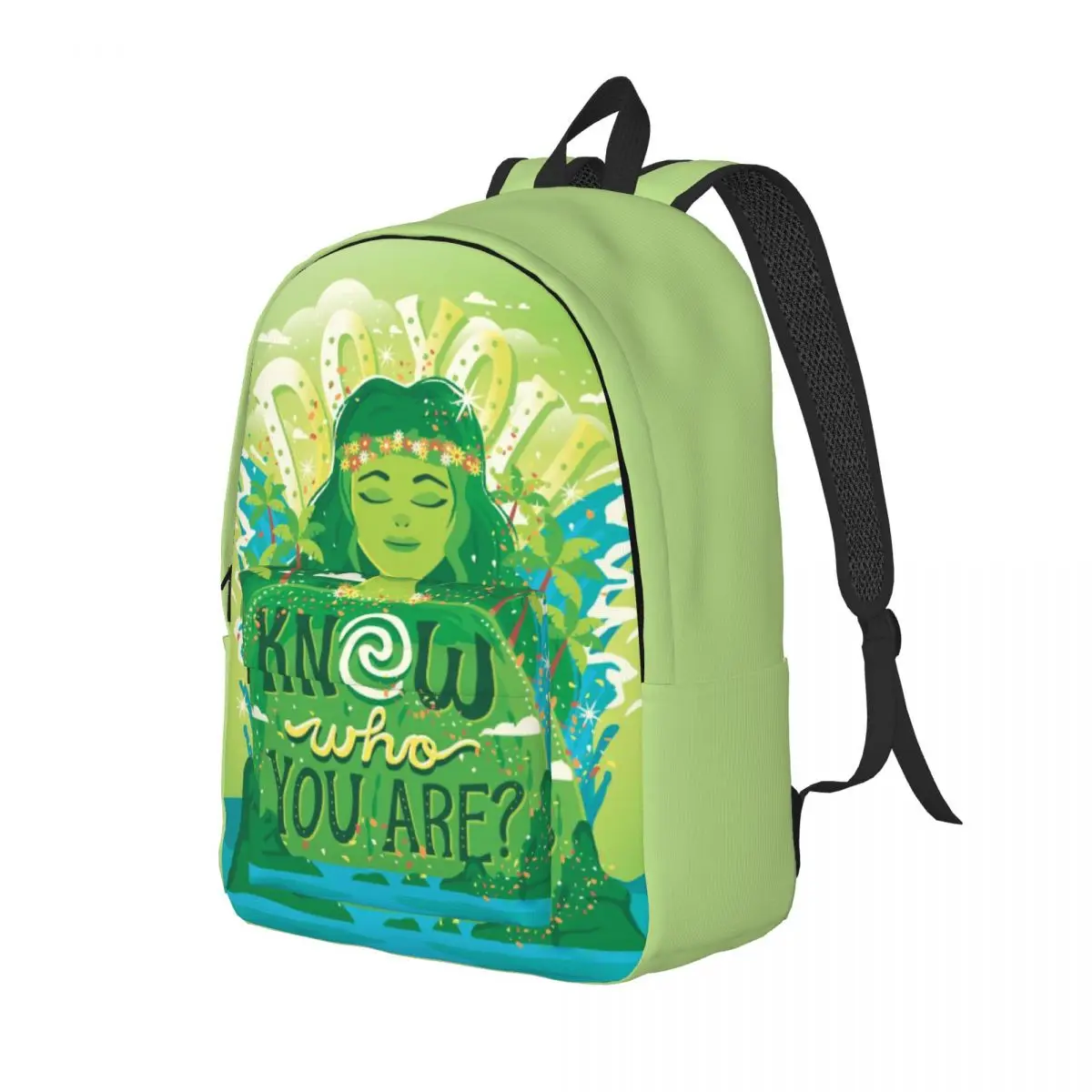 Personalizzato Moana sai chi sei zaini di tela per donna uomo impermeabile scuola College borsa stampa Bookbag