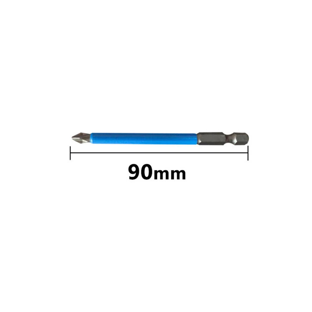 

3pcs Cross Non-Slip Drill Bits Batch Head PH2 Screwdriver Set 90mm 150mm Alloy Steel Strong Magnetics Nutdrivers Bits Blue