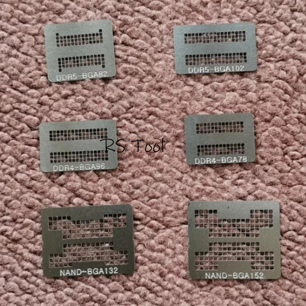 BGA Reballing Stencil BGA96 BGA78 BGA82 BGA102 Solder Paste Template For DDR4 DDR5 NANA Memory Memory Chip Reballing