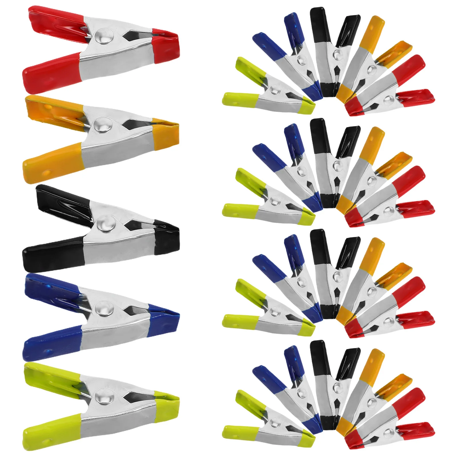 

25pcs Spring Clamps Metal Heavy Duty Small Clips For Woodworking Diy Crafts Home Garden Repair Projects Clamp Set Tool