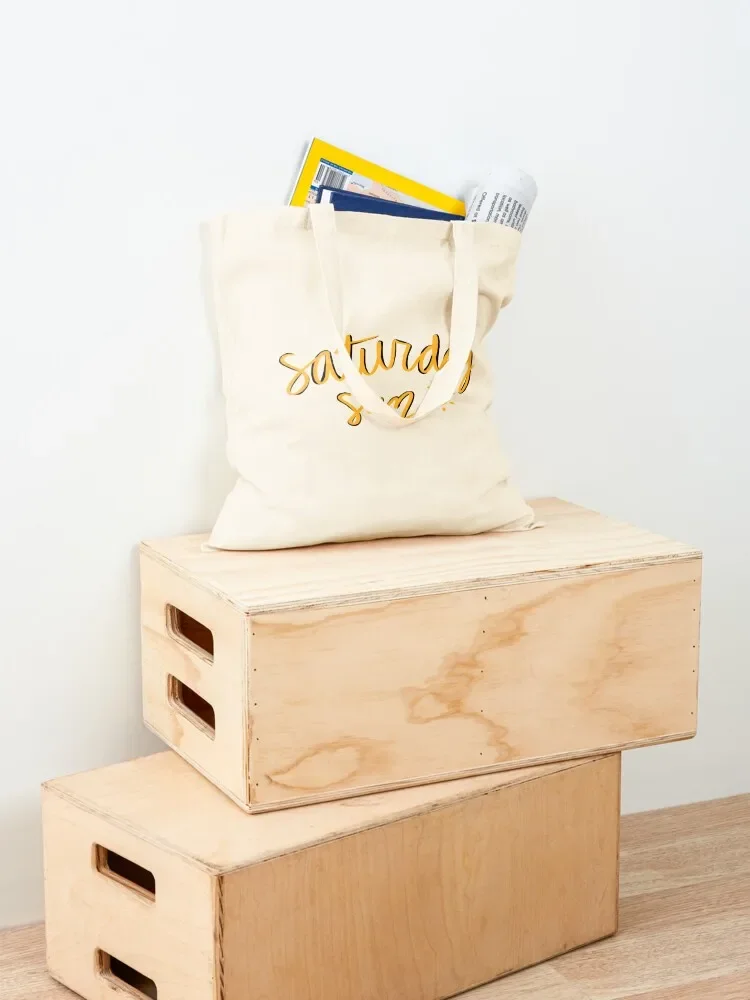 “Saturday Sun” Vance Joy Lyrics Tote Bag supermarket folding bag bags luxury women Reusable bags canvas tote