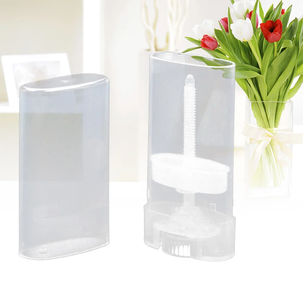 10개입 투명 립밤 튜브 빈 플라스틱 립스틱 용기 평평한 디자인 여행 친화적인 케이스 립글로스 파우더 크림용