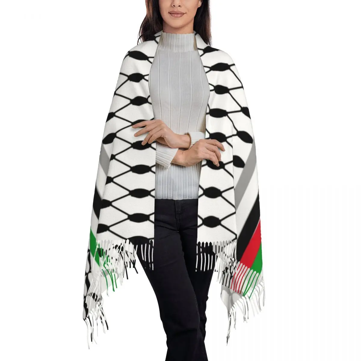 Outdoor Scarf Winter Palestine Scarf Pattern Shawls and Wraps New Design Foulard Ladies Fashion Scarves Wraps