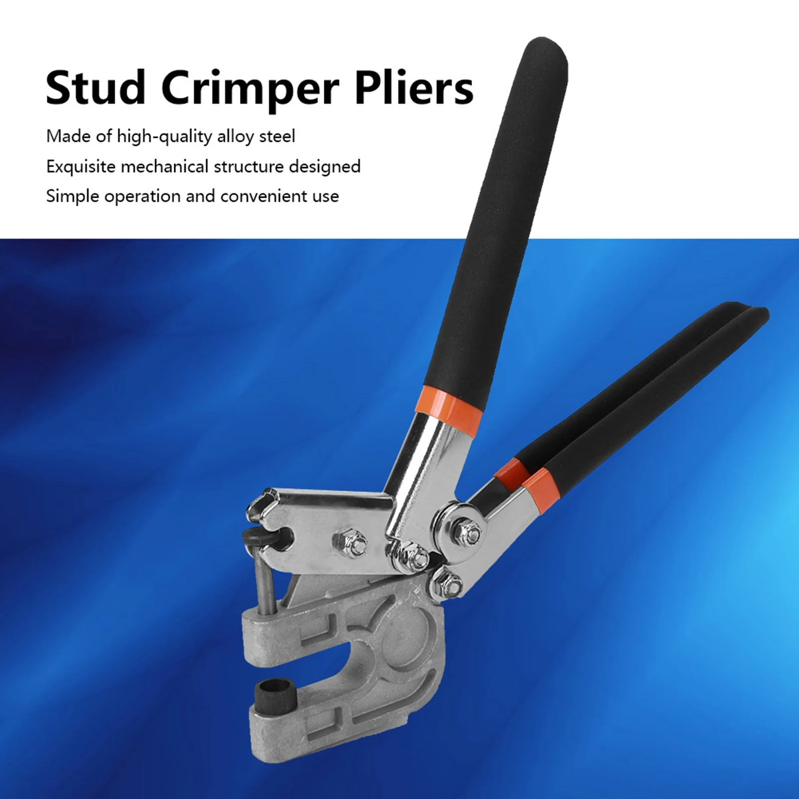 New Handle Stud Crimper Stud Crimper Stud Crimper Pliers Handheld Alloy Steel Connection European Antu‑Rust 270mm Pliers