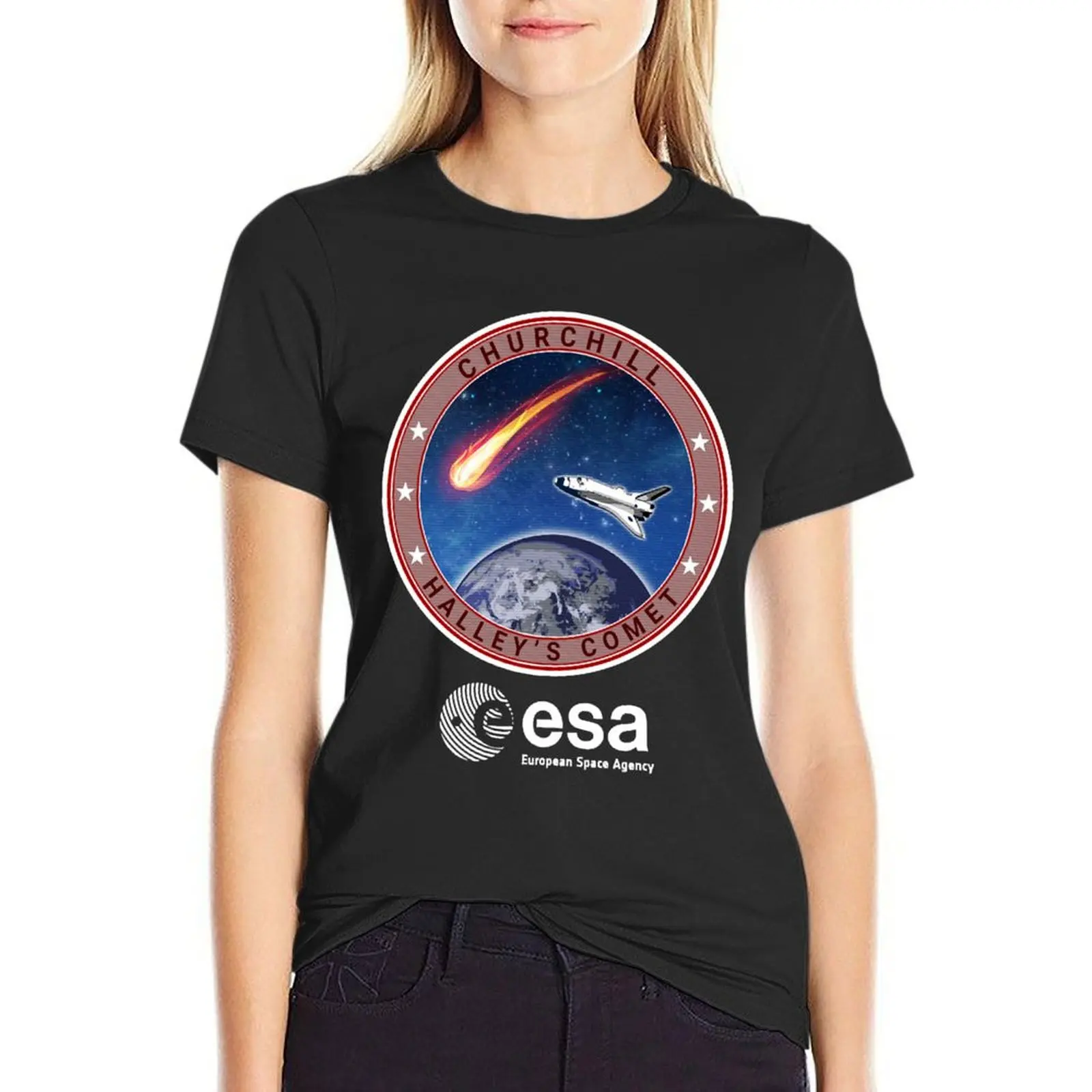 Space Shuttle Churchill Inspired by Lifeforce T-Shirt shirts graphic tees plus sizes t-shirts for Women graphic tees