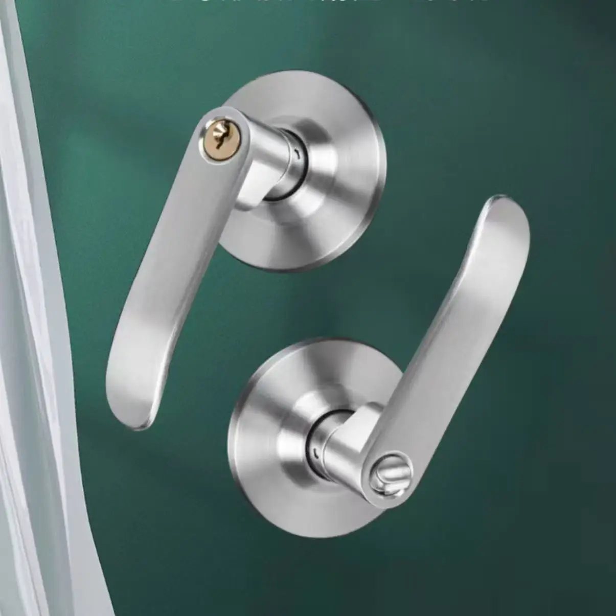 

Door Handle Lock Round Entry Security Privacy Sliding Front Doors Entrance Locks for Bedroom Living Room Household