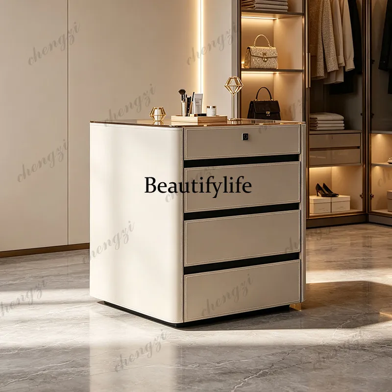 Floor-to-ceiling jewelry cabinet High-end modern Nakajima cabinet Saddle belt Fingerprint lock Storage cabinet
