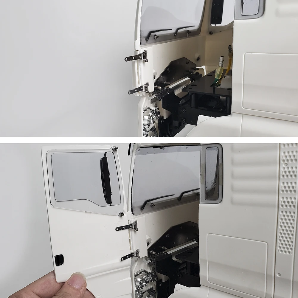 Simulierte Dekorationswerkzeuge im Maßstab 1:14, Logo-Aufkleber, rutschfeste Platten, Ansauggitter, Türscharnier für Tamiya LKW-Traktor, DIY-Teile – Detail 11