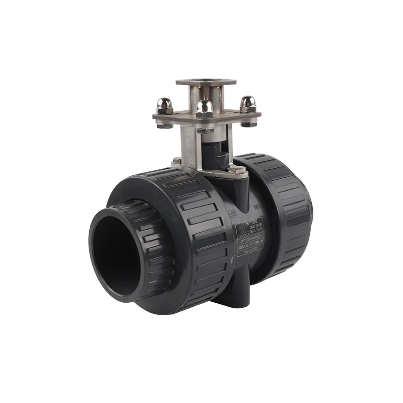 DN50 Electric Ball Valve High Endurance Preservative UPVC Plastic Valve Bodies 1 Years Junzhou CN;ZHE ODM