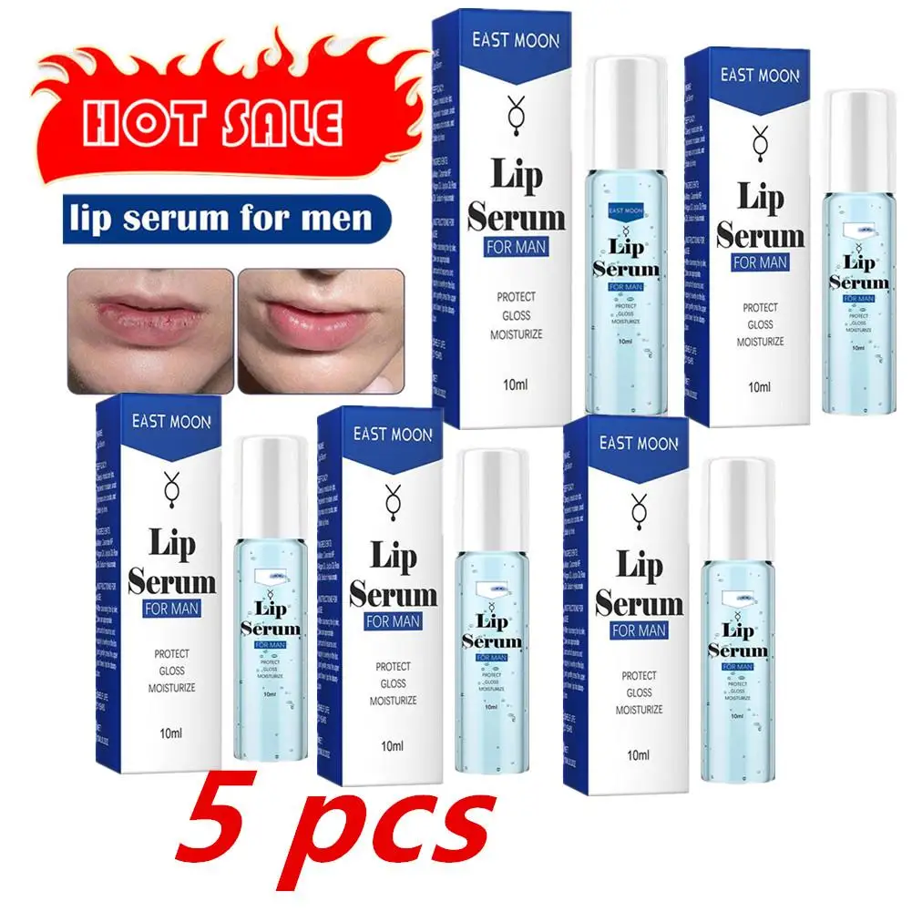 

5x Lip Serum For Men Hydrating Lighten Lip Fine Lines Cracked Dry Repair Moisturizing Skin Brightening Anti Cracking Lip Essence