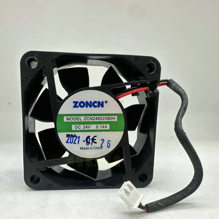 

ZONCN ZCB246025B0H DC 24 В 0,14 А 60x60x25 мм 2-проводной вентилятор охлаждения корпуса