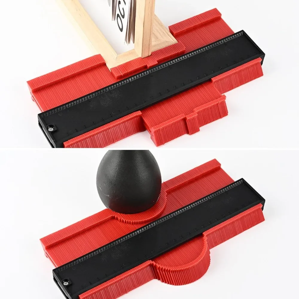 1-3 قطعة الملف الشخصي كفاف قياس خط ناسخة حاكم غير النظامية شكل النجارة بلاط البلاستيك مسطرة قياس أداة قالب القطع #3