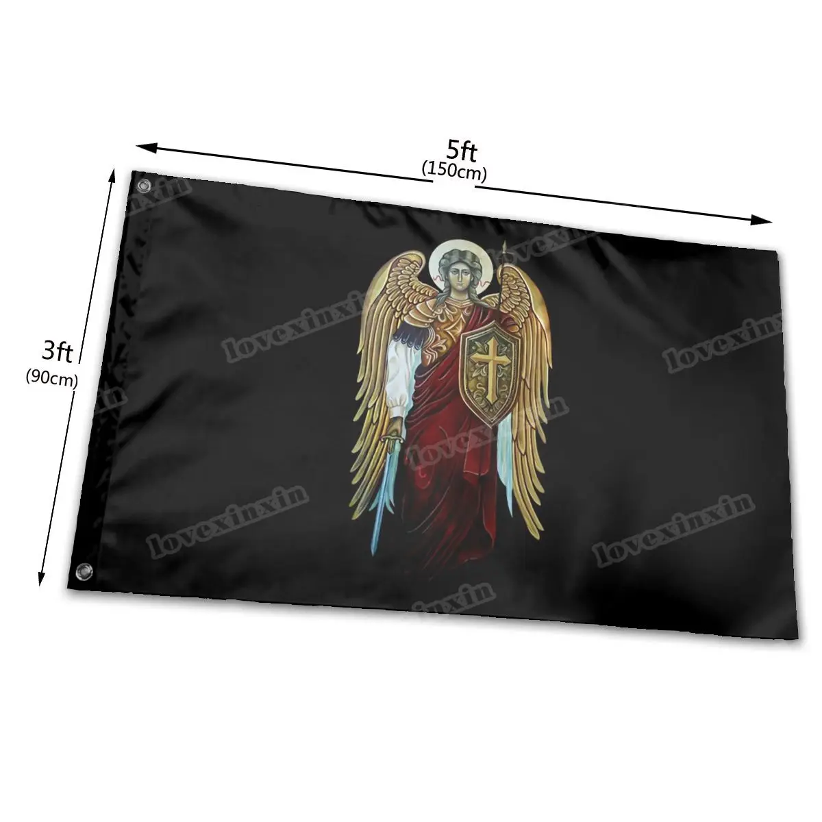 Saint Michael The Archangel Knight of God Catholic Christian Black New Holiday New Brand Novelty Man Flag